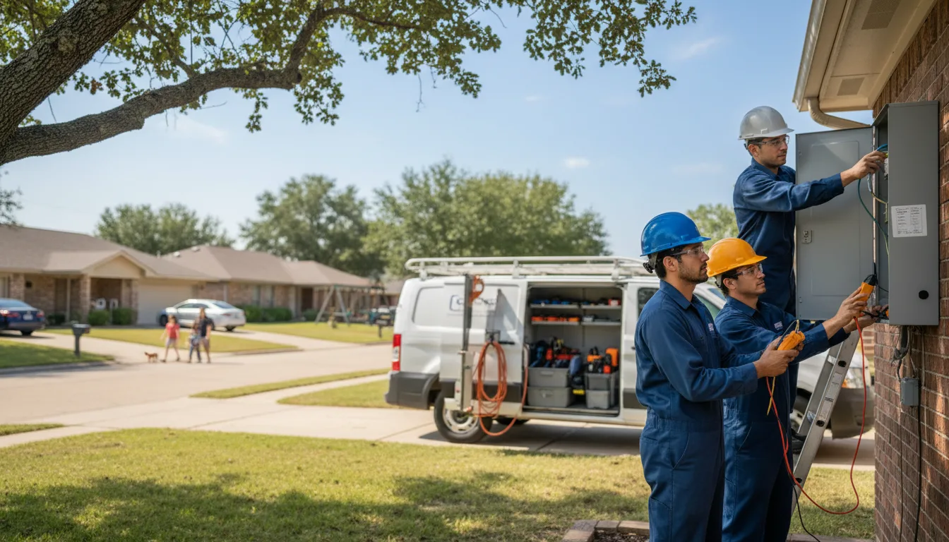 Certified electrician providing emergency electrical services in Iredell, TX